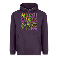 Plum Mardi Saurus Rex Heavyweight Hoodie - HowdyJamesFarm