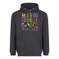 Smoke Mardi Saurus Rex Heavyweight Hoodie - HowdyJamesFarm