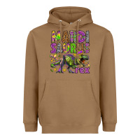 Toasted Coconut Mardi Saurus Rex Heavyweight Hoodie - HowdyJamesFarm