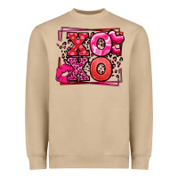 Mushroom Xoxo Valentine's Day leopard frame Heavyweight Sweatshirt - LillyAllenDesigns