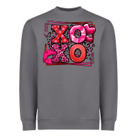 Storm Xoxo Valentine's Day leopard frame Heavyweight Sweatshirt - LillyAllenDesigns