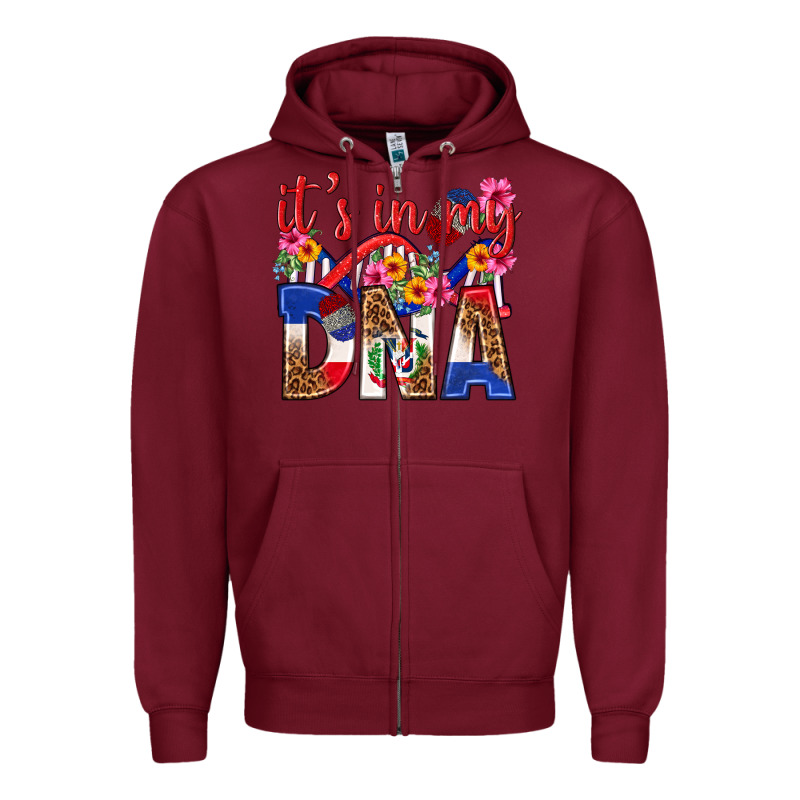 Its In My Dna Dominican Republic Zipper Hoodie by texasbilliewilder | Teevron