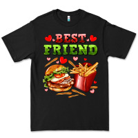 Black best friend hamburger potatoes Premium Tee - AdoDesignShop
