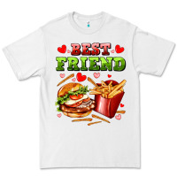 White best friend hamburger potatoes Premium Tee - AdoDesignShop