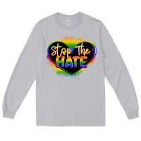 Moon Dust stop the hate pride lgbtq heart Long Sleeve Tee - LillyAllenDesigns