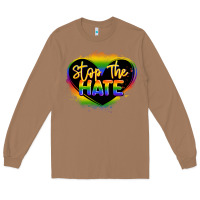 Toasted Coconut stop the hate pride lgbtq heart Long Sleeve Tee - LillyAllenDesigns