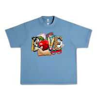 Pebble Blue teacher school love Urban Heavy Tee - NancyCooperArtShop