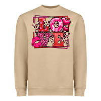 Mushroom Love Valentine's Day leopard frame Heavyweight Sweatshirt - LillyAllenDesigns