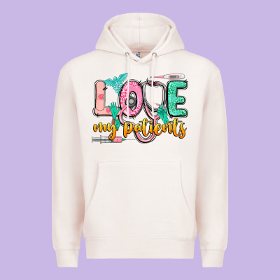 Love My Patients Premium Hoodie Designed By Cowgirlartshop