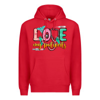 Red Love my patients Premium Hoodie - CowGirlArtShop
