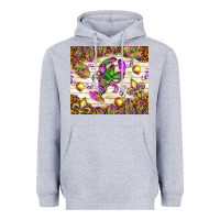 Heather Grey Mardi Gras with crab tumbler Heavyweight Hoodie - HowdyJamesFarm