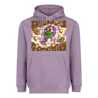Lavender Mardi Gras with crab tumbler Heavyweight Hoodie - HowdyJamesFarm