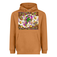 Meerkat Mardi Gras with crab tumbler Heavyweight Hoodie - HowdyJamesFarm