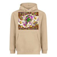 Mushroom Mardi Gras with crab tumbler Heavyweight Hoodie - HowdyJamesFarm