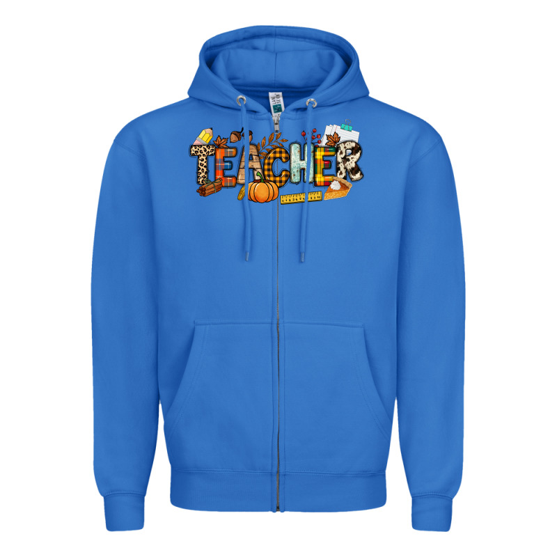 Fall Teacher Zipper Hoodie by NancyCooperArtShop | Teevron