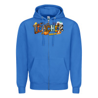 True Royal Fall Teacher Zipper Hoodie - NancyCooperArtShop