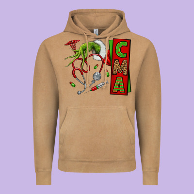 Grinch Hand Cma Nurse Vintage Hoodie Designed By Nancycooperartshop