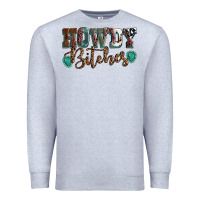 Heather Grey Howdy bitches mother's day Premium Sweatshirt - HowdyJamesFarm