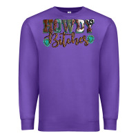 Purple Howdy bitches mother's day Premium Sweatshirt - HowdyJamesFarm