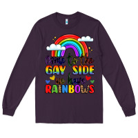 Plum come to the gay side we have rainbows Long Sleeve Tee - LillyAllenDesigns
