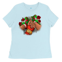 Baby Blue Latina Mexican Ladies Tee - RanaPortraitStore