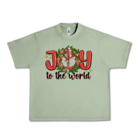 Oil Green joy to the world Urban Heavy Tee - MaliasSmallBusiness