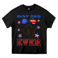 Black best dad ever american flag Heavy Core Tee - Artiststas