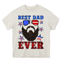 Cream best dad ever american flag Heavy Core Tee - Artiststas