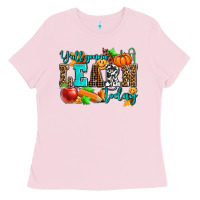 Bubblegum Pink y'all gonna learn today pumpkin and pen Ladies Tee - AdoDesignShop