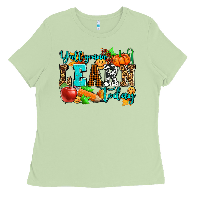 Y'all Gonna Learn Today Pumpkin And Pen Ladies Tee by AdoDesignShop | Teevron