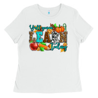 White y'all gonna learn today pumpkin and pen Ladies Tee - AdoDesignShop