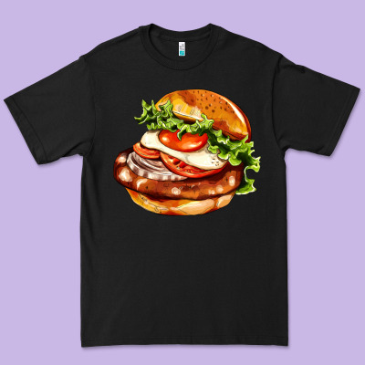 American Hamburger Premium Tee Designed By Adodesignshop