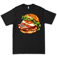 Black American hamburger Premium Tee - AdoDesignShop