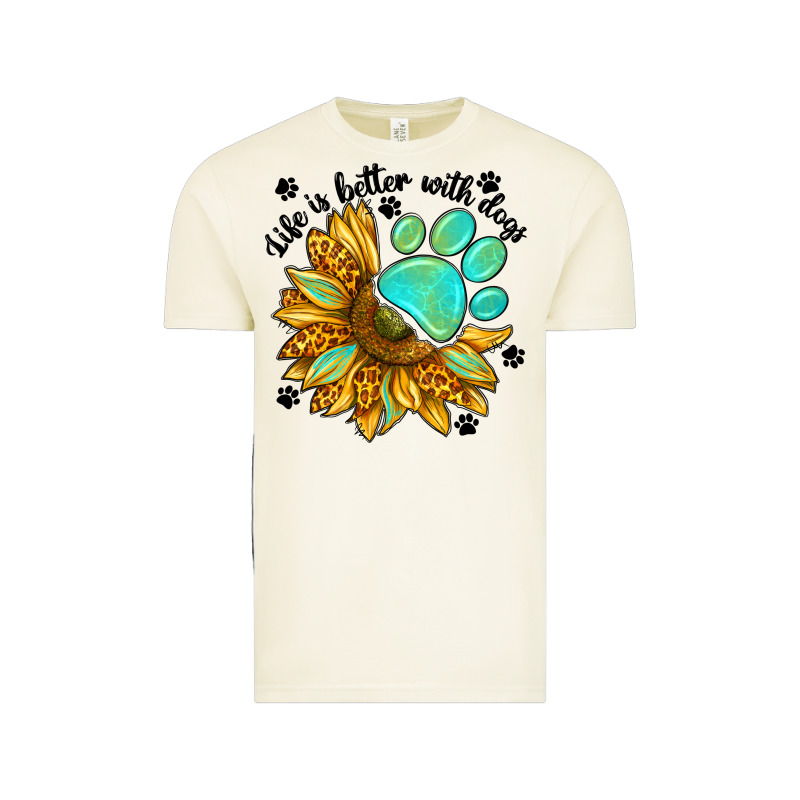 Life Is Better With Dogs Vintage Tee by NancyCooperArtShop | Teevron