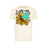 Vintage Arctic life is better with dogs Vintage Tee - NancyCooperArtShop