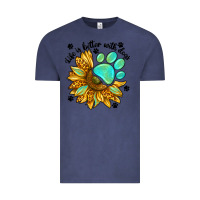 Vintage Denim life is better with dogs Vintage Tee - NancyCooperArtShop