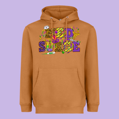 Mardi Gras Med Surge Heavyweight Hoodie Designed By Howdyjamesfarm