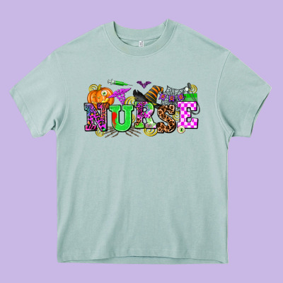 Halloween Nurse Heavy Core Tee Designed By Adodesignshop