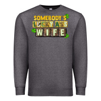 Charcoal Heather St. Patrick's Somebody's lucky ass wife Premium Sweatshirt - CowGirlArtShop
