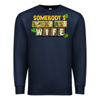 Navy St. Patrick's Somebody's lucky ass wife Premium Sweatshirt - CowGirlArtShop
