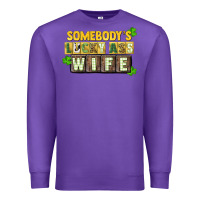 Purple St. Patrick's Somebody's lucky ass wife Premium Sweatshirt - CowGirlArtShop