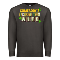 Smoke St. Patrick's Somebody's lucky ass wife Premium Sweatshirt - CowGirlArtShop