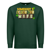 Sports Green St. Patrick's Somebody's lucky ass wife Premium Sweatshirt - CowGirlArtShop