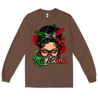Chestnut mexicana woman messy bun Long Sleeve Tee - LillyAllenDesigns