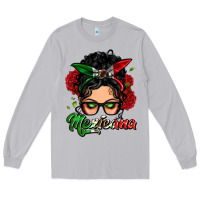 Moon Dust mexicana woman messy bun Long Sleeve Tee - LillyAllenDesigns