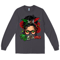 Smoke mexicana woman messy bun Long Sleeve Tee - LillyAllenDesigns