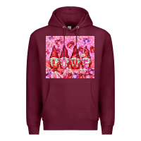 Burgundy Love gnomies with gift boxes tumbler Premium Hoodie - HowdyJamesFarm