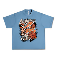 Pebble Blue checkered retro basketball Urban Heavy Tee - MaliasSmallBusiness
