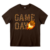 Chocolate Brown game day basketball Heavy Core Tee - JahusDesignShop