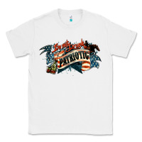 White patriotic drunk america Classic Tee - NancyCooperArtShop